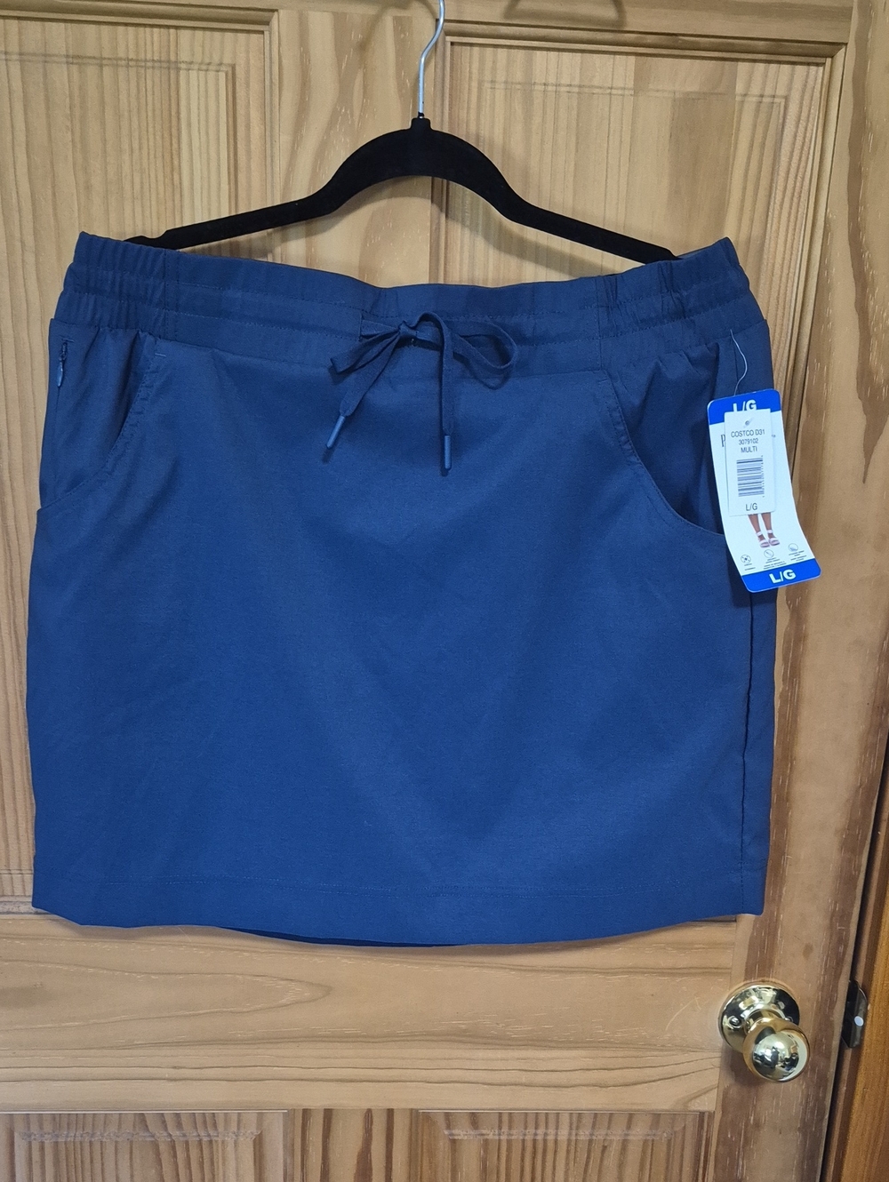Pacific Trail Navy Blue Drawstring Active Skort